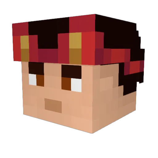 RiedMan_ Minecraft avatar head, 3D render