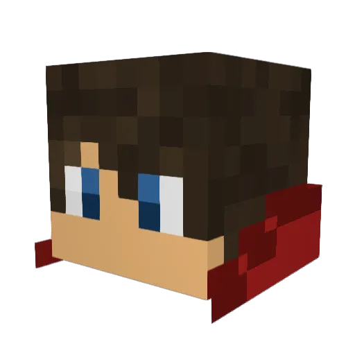 Riedz Minecraft avatar head, 3D render