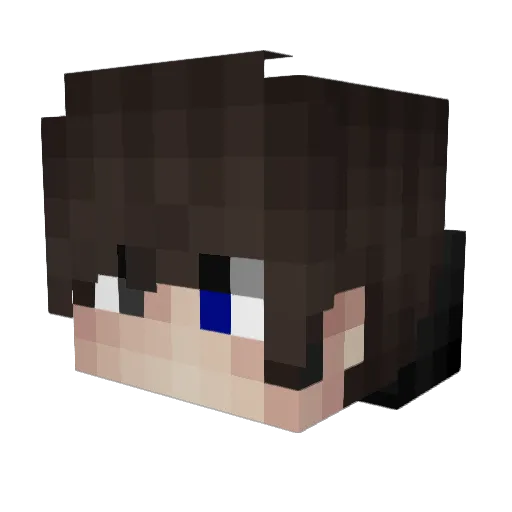 Riegell Minecraft avatar head, 3D render