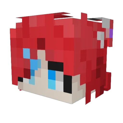 RiekoForgor Minecraft avatar head, 3D render