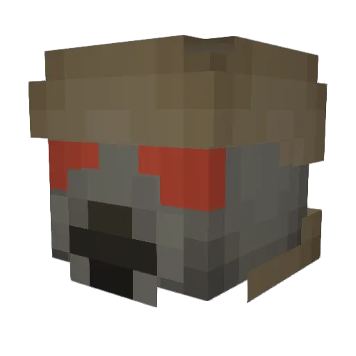 Rien_Nothing Minecraft avatar head, 3D render