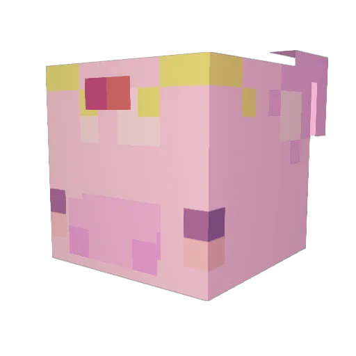 Rienstalled Minecraft avatar head, 3D render