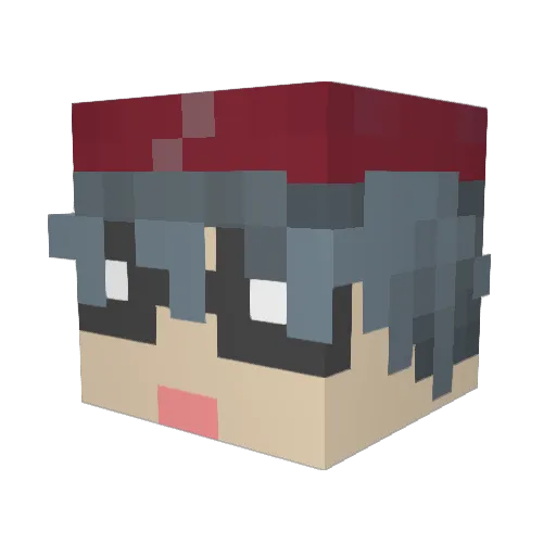 Rieti Minecraft avatar head, 3D render