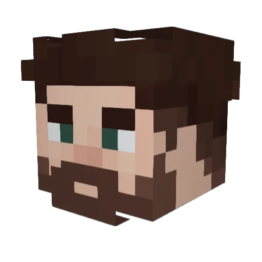 Riffly Minecraft avatar head, 3D render