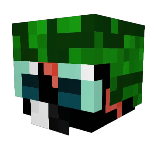 RiffnRaff Minecraft avatar head, 3D render