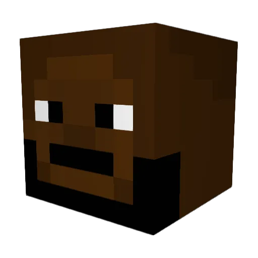 RifleTurtle Minecraft avatar head, 3D render