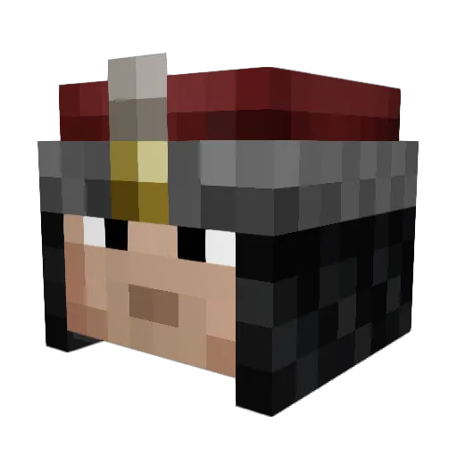 Rifleer Minecraft avatar head, 3D render