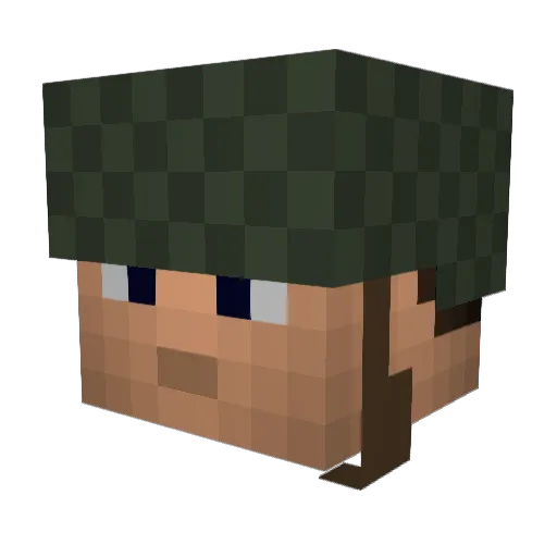 Rifleman9000 Minecraft avatar head, 3D render