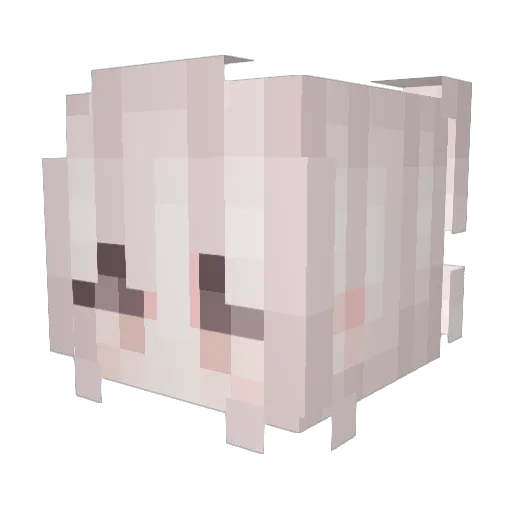 Rifreya Minecraft avatar head, 3D render