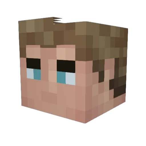 Rifset Minecraft avatar head, 3D render