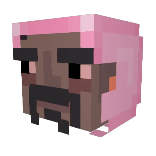 RiftPumkin Minecraft avatar head, 3D render