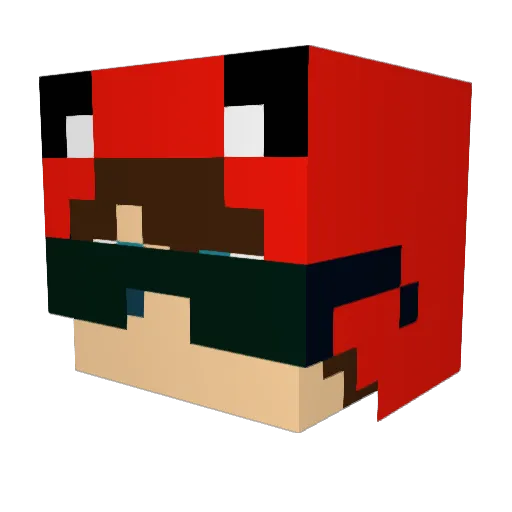 Rift_Rider Minecraft avatar head, 3D render