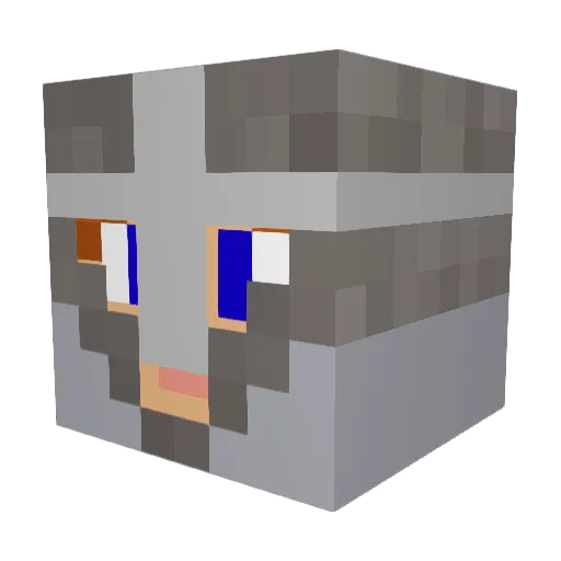 RiftyAgon Minecraft avatar head, 3D render