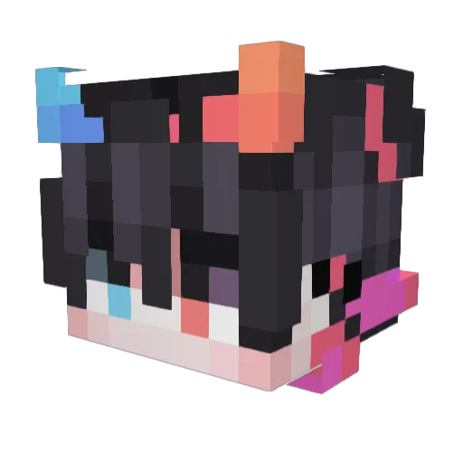 Rigabam2 Minecraft avatar head, 3D render