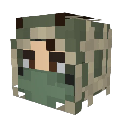 RigaleyWo Minecraft avatar head, 3D render