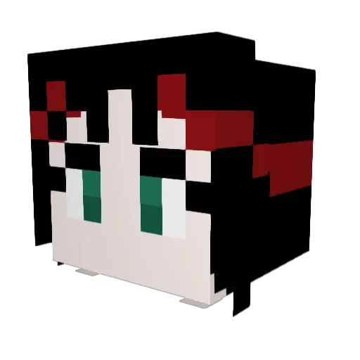 RiggaD Minecraft avatar head, 3D render