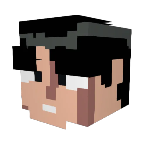 Riggiemaru Minecraft avatar head, 3D render