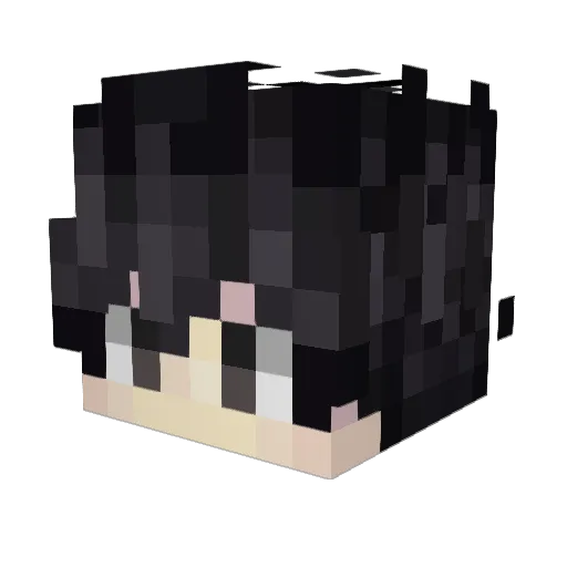 Riggiex Minecraft avatar head, 3D render