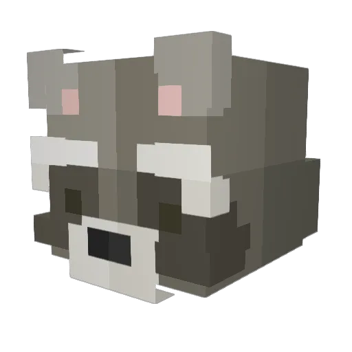 Riggoon Minecraft avatar head, 3D render