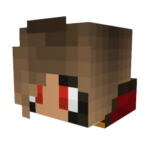 Righelian Minecraft avatar head, 3D render