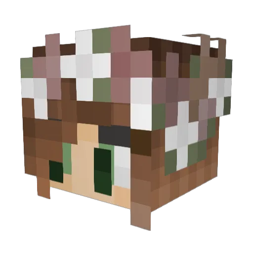 RightClicked Minecraft avatar head, 3D render