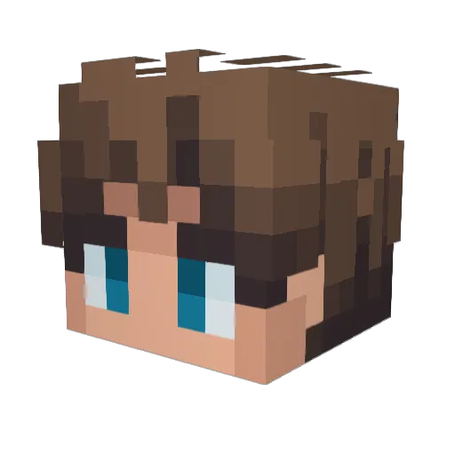 RightROX Minecraft avatar head, 3D render