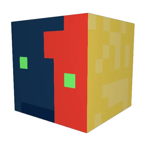 RightThenLeft Minecraft avatar head, 3D render