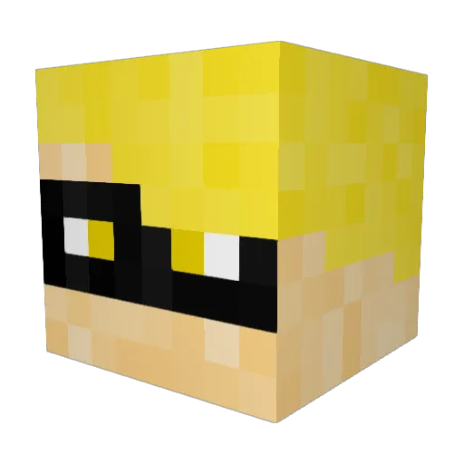RightfulHero Minecraft avatar head, 3D render