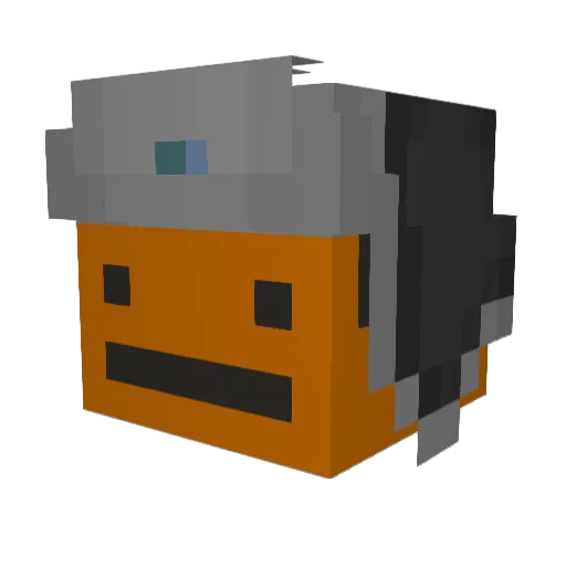 Rightreo Minecraft avatar head, 3D render