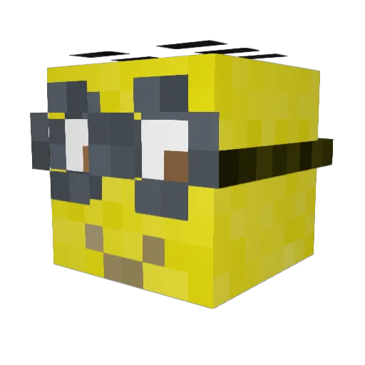 Rigleypig Minecraft avatar head, 3D render