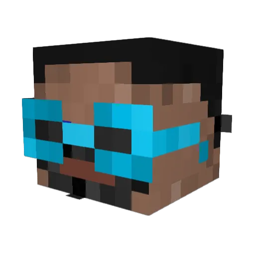 RiguyGames07 Minecraft avatar head, 3D render