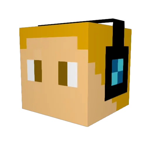 RiiFuZz Minecraft avatar head, 3D render