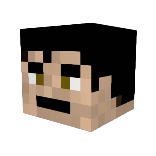 RiiPInfamous Minecraft avatar head, 3D render