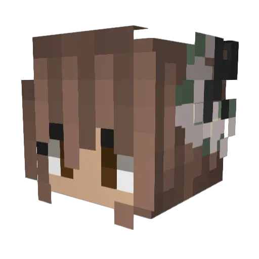 RiiZax Minecraft avatar head, 3D render