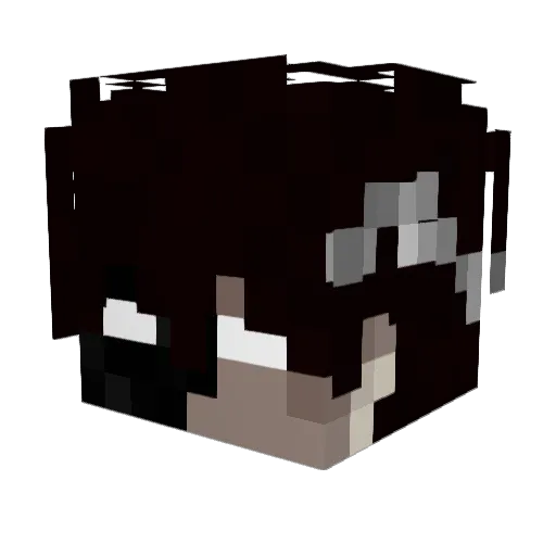 RiiZeX Minecraft avatar head, 3D render