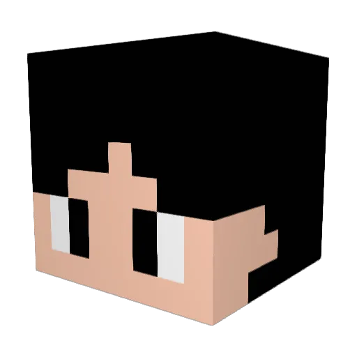 Riiak Minecraft avatar head, 3D render