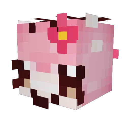 Riibombee Minecraft avatar head, 3D render