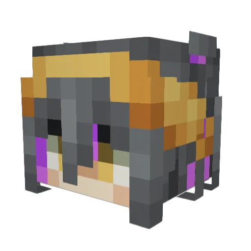 Riichiisito Minecraft avatar head, 3D render