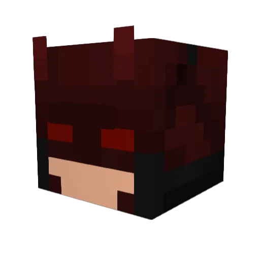 Riiisa Minecraft avatar head, 3D render