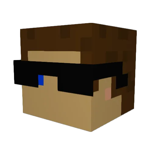 RiimeZ Minecraft avatar head, 3D render