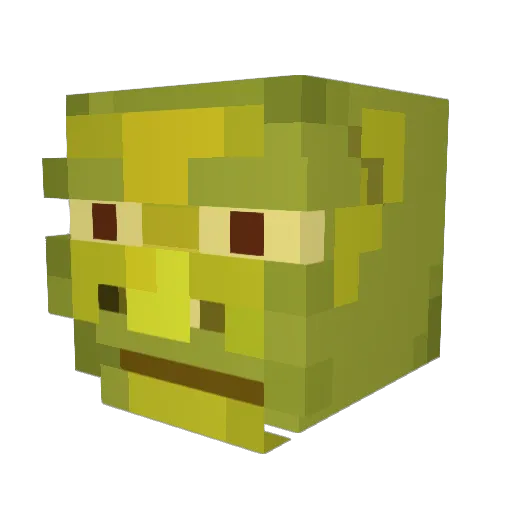 RiionN Minecraft avatar head, 3D render