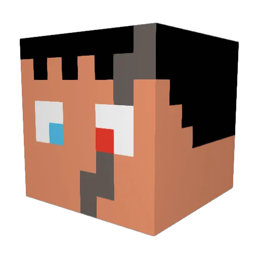 RiisxF Minecraft avatar head, 3D render