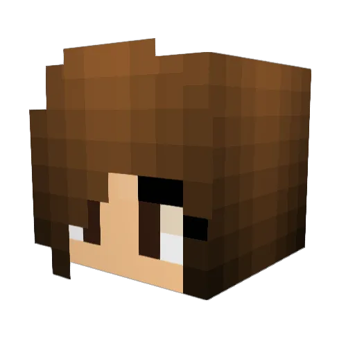 Riitsuka Minecraft avatar head, 3D render