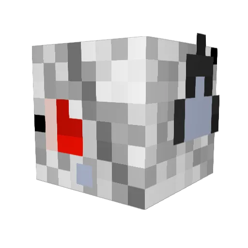 Riivih Minecraft avatar head, 3D render