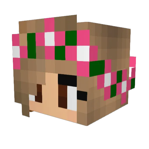 Riixii Minecraft avatar head, 3D render