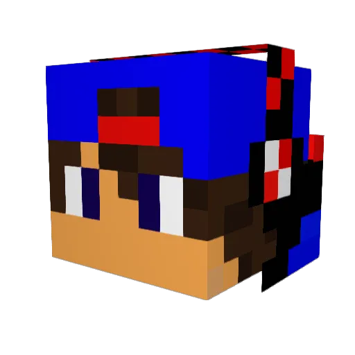 Riizar Minecraft avatar head, 3D render