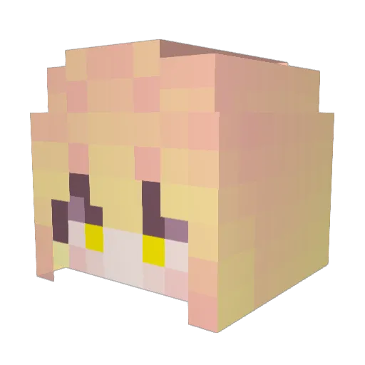 Rika492 Minecraft avatar head, 3D render