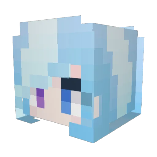 RikaDiane Minecraft avatar head, 3D render
