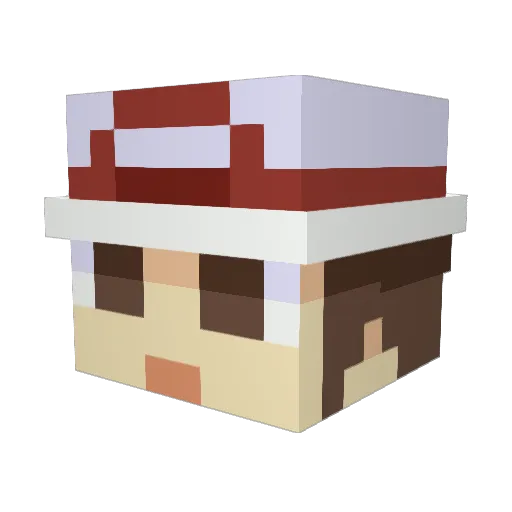 RikaNonaka Minecraft avatar head, 3D render