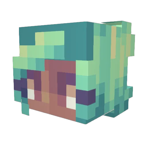 Rikaiisoe Minecraft avatar head, 3D render